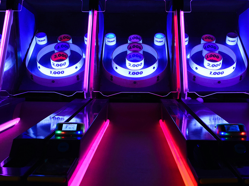 Skeeball at arcade