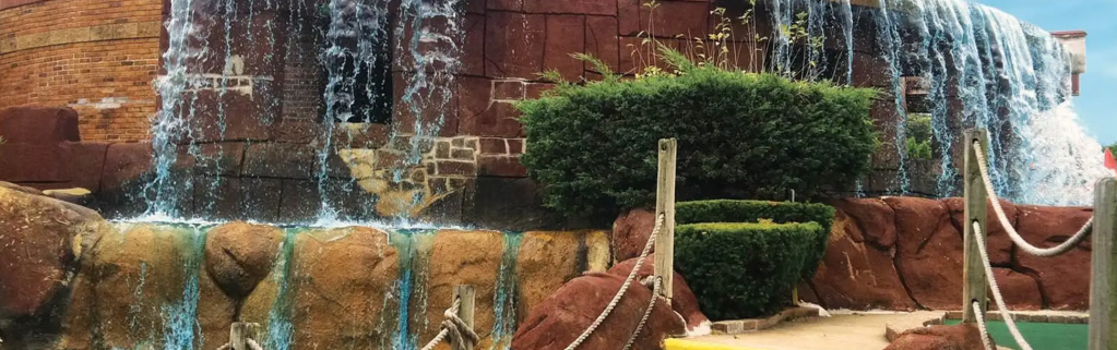 Waterfall at mini golf